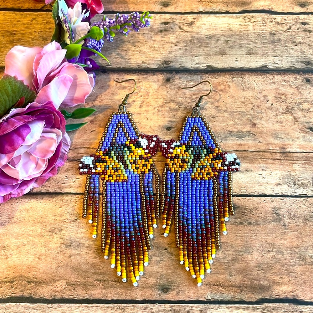 Butterfly Beaded Earring